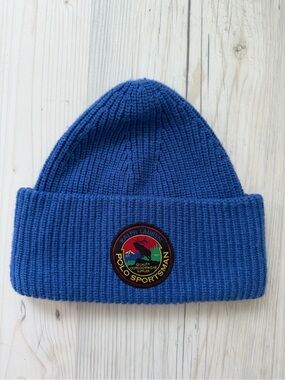 Ralph Lauren Polo Sportsman Blue Knit Beanie